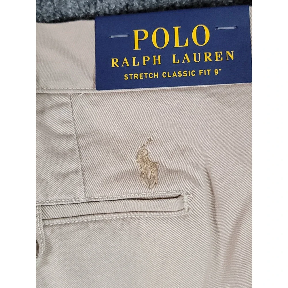 NWT Polo Ralph Lauren Chino Shorts 50B Beige Cotton Classic Fit 9